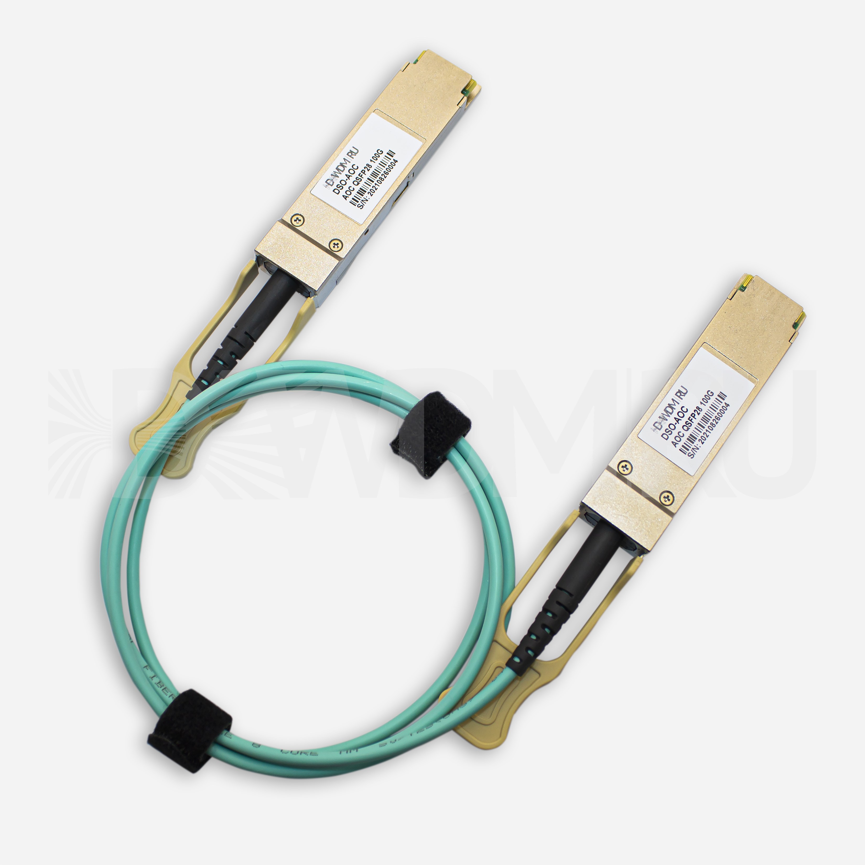 Active Optical Cable, QSFP28, 100 Гб/с, 2 м- ДВДМ.РУ (DSO-AOC-100-2)