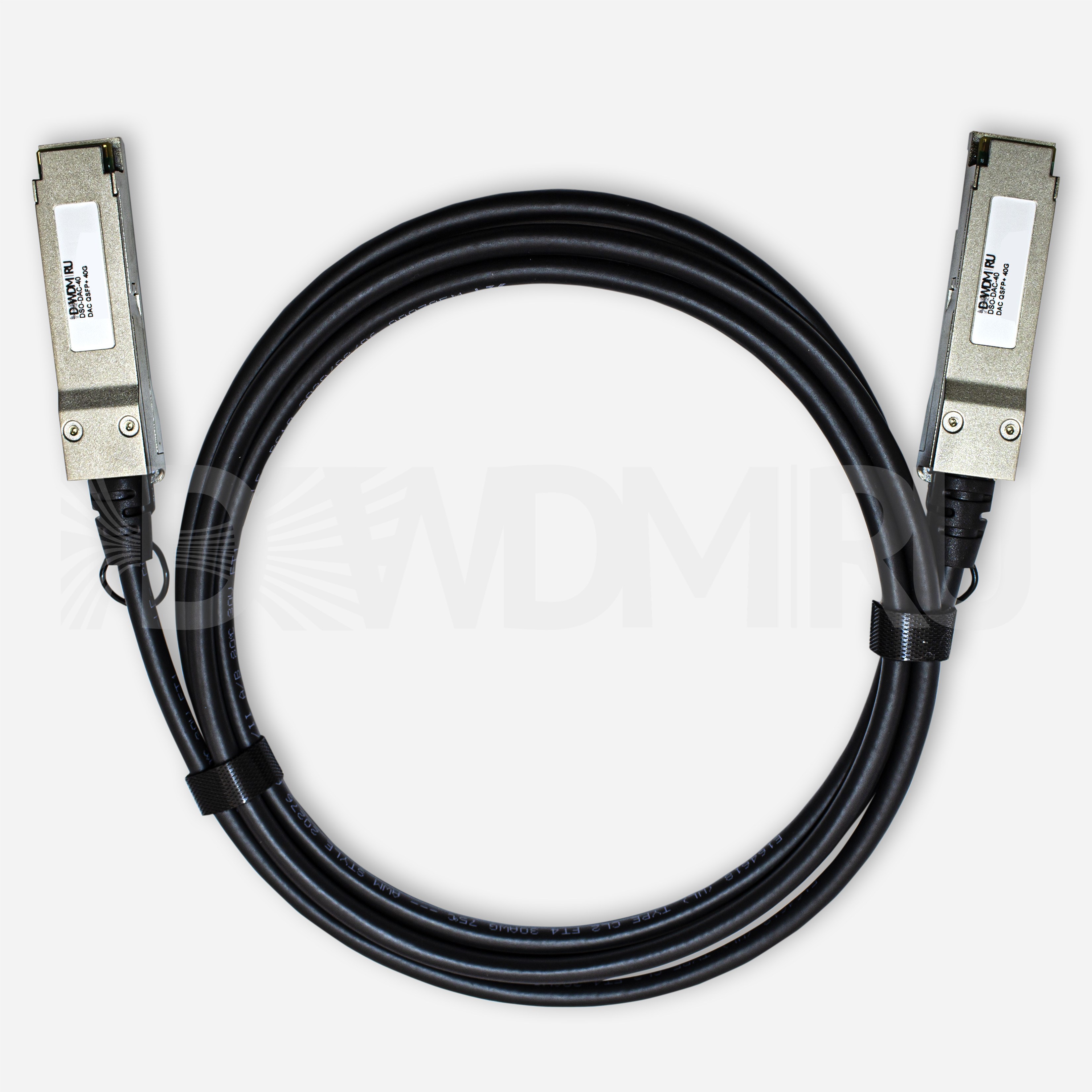 Кабель Direct Attached, QSFP+, 30AWG, 40 Гб/с, 1 м - ДВДМ.РУ (DSO-DAC-40-1)